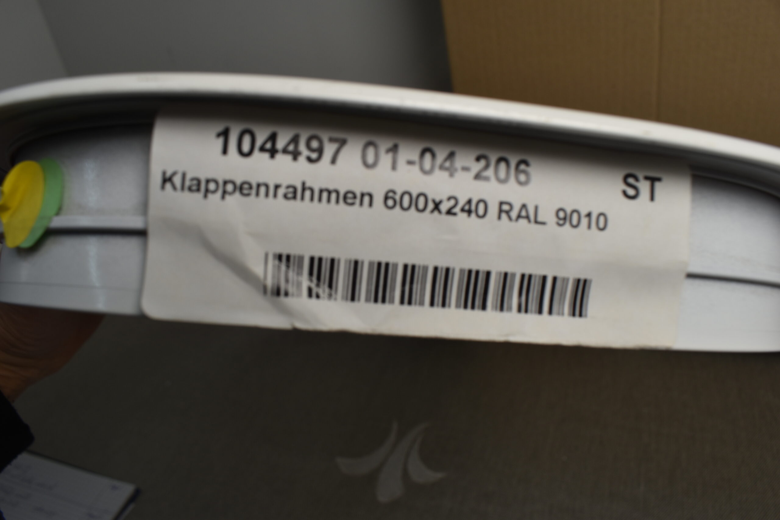 Klappenrahmen weiß 600x240 mm