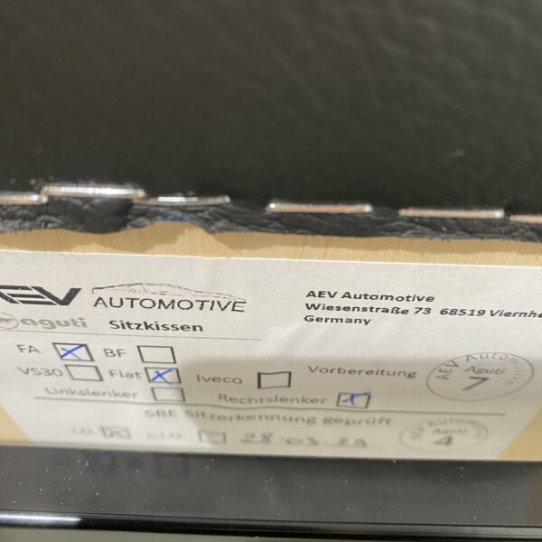 Aguti  Beifahrersitz Gis Liner, Leder Black