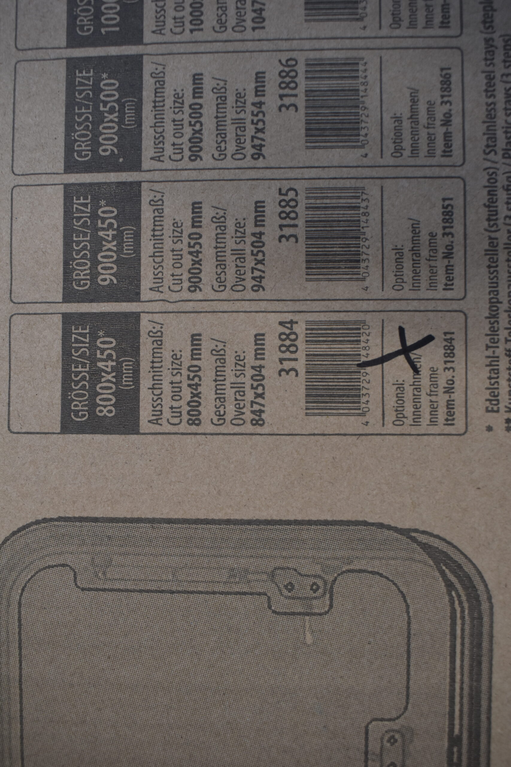 Carbest Ausstellfenster RW ECO, 800x450mm