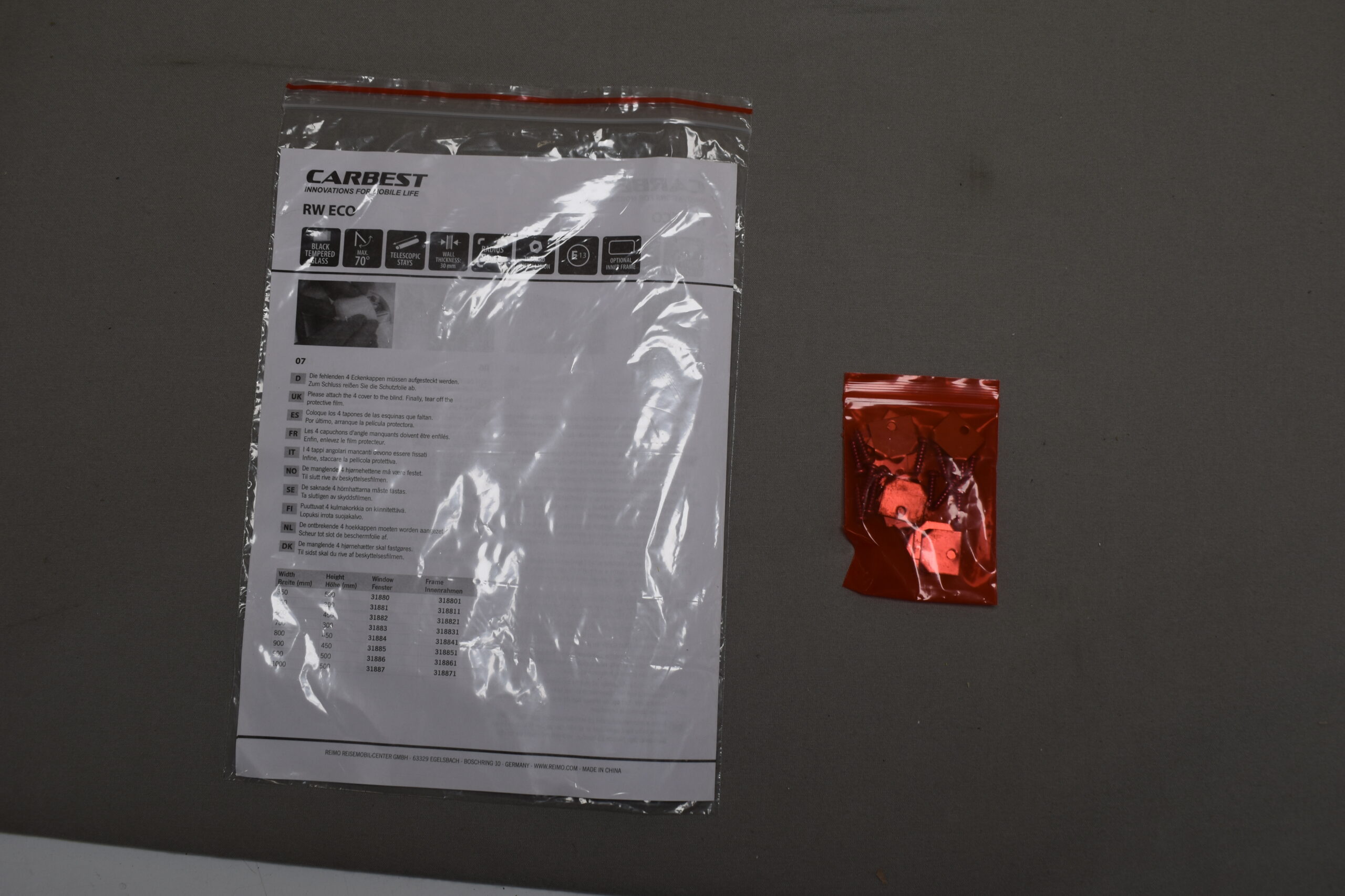 Carbest Ausstellfenster RW ECO, 800x450mm