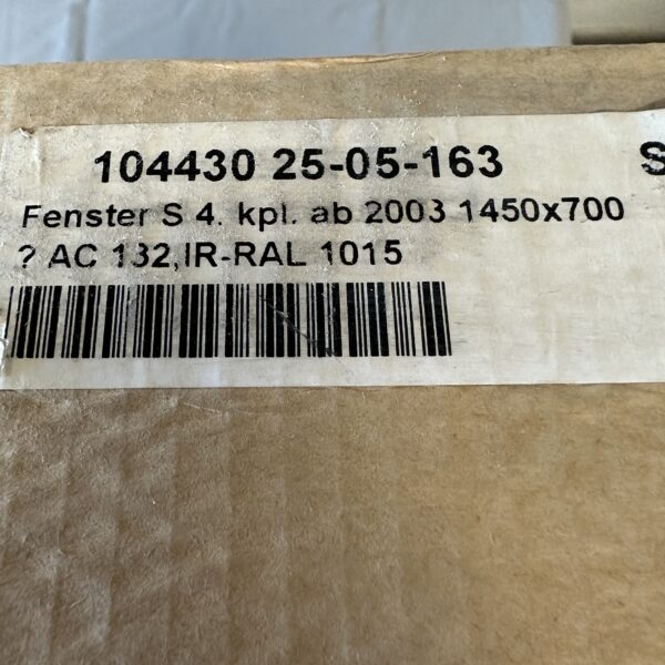 Ersatzscheibe für Dometic S4/S5 Fenster 1450x700mm Neu