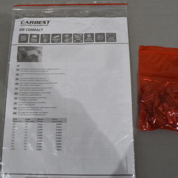 Carbest Ausstellfenster 900x450 mm schwarz