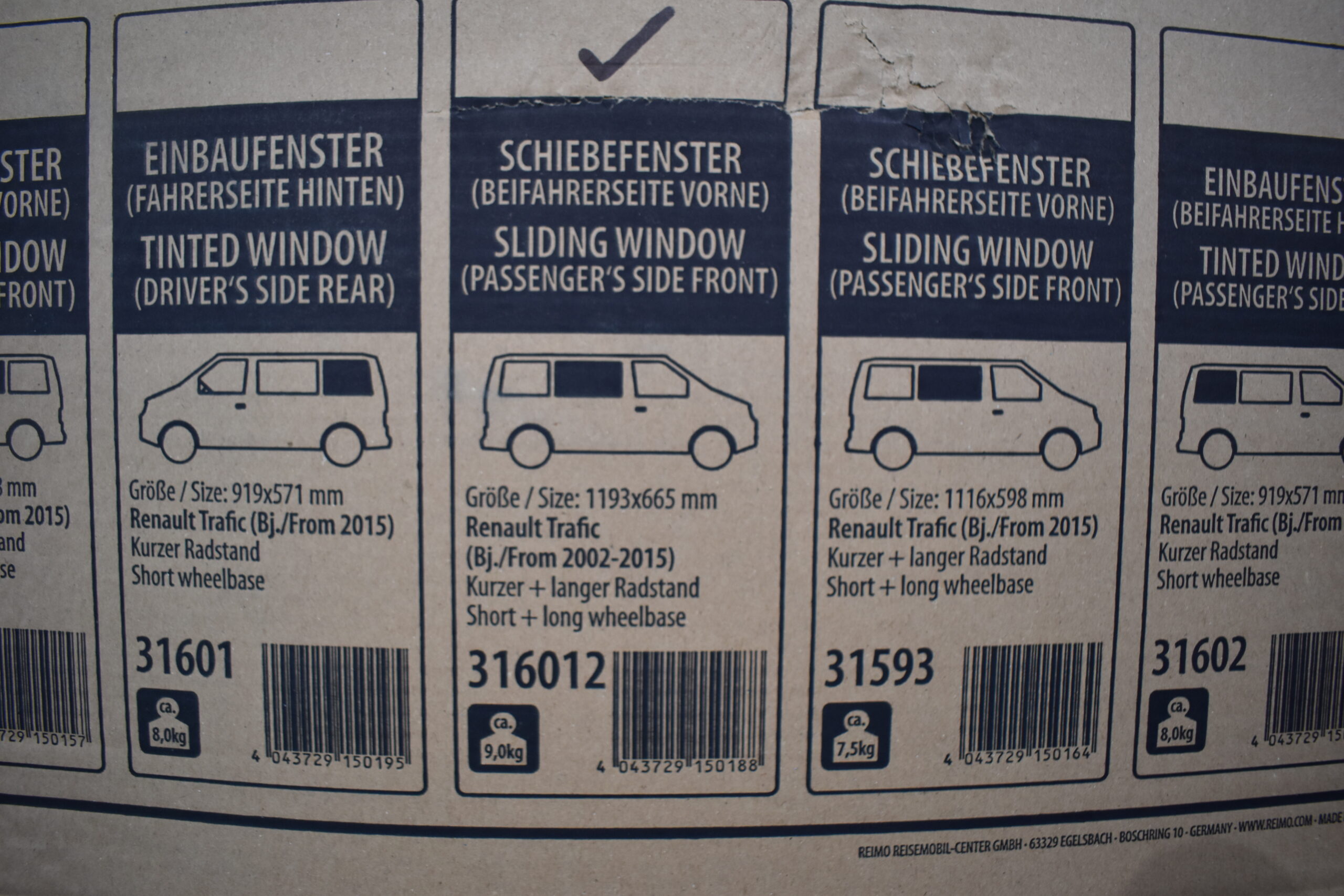 Carbest Schiebefenster Renault Trafic 1193x665 mm schwarz