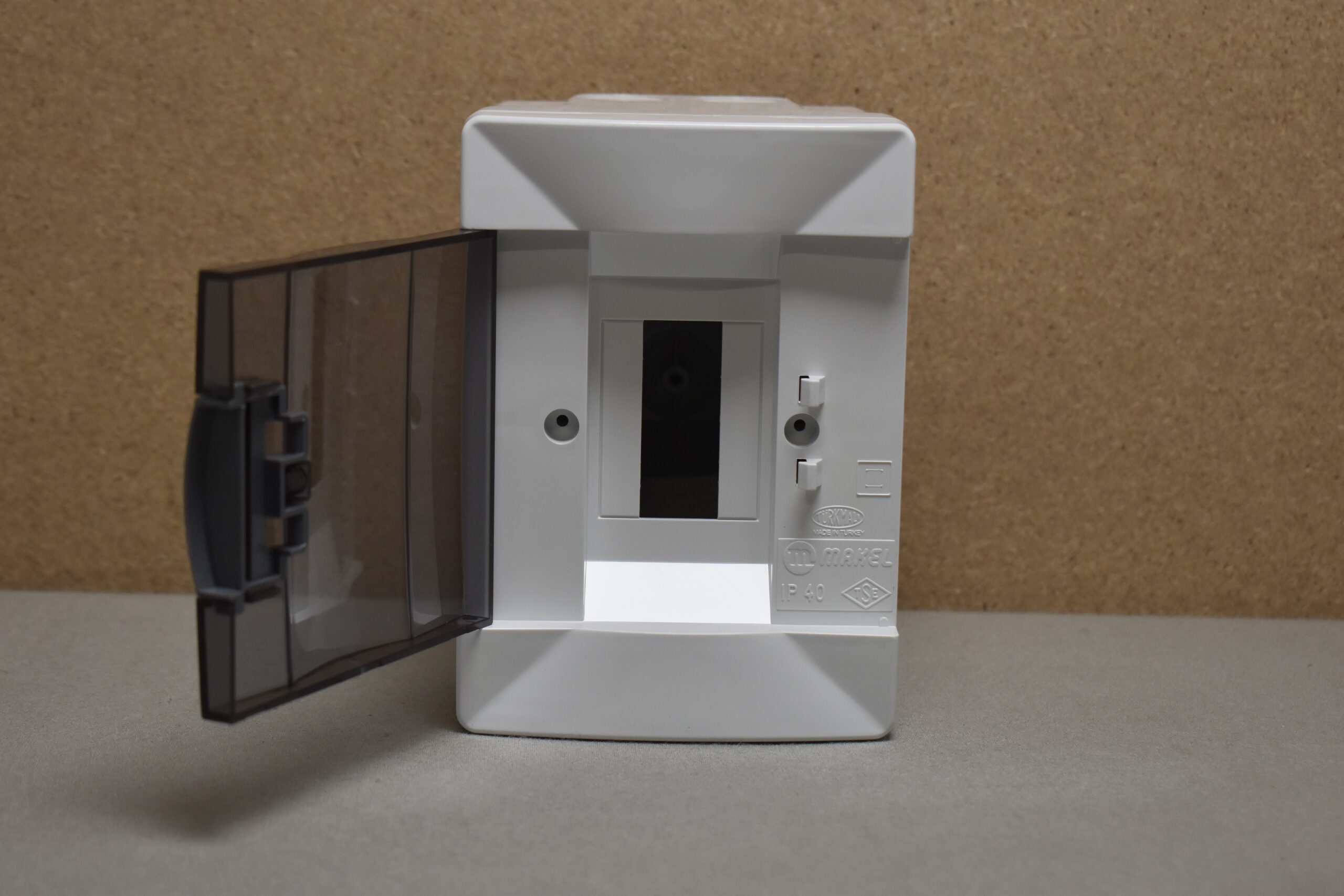 Makel Sicherungskasten / Verteiler / Unterverteiler / Aufputzkasten Transparent