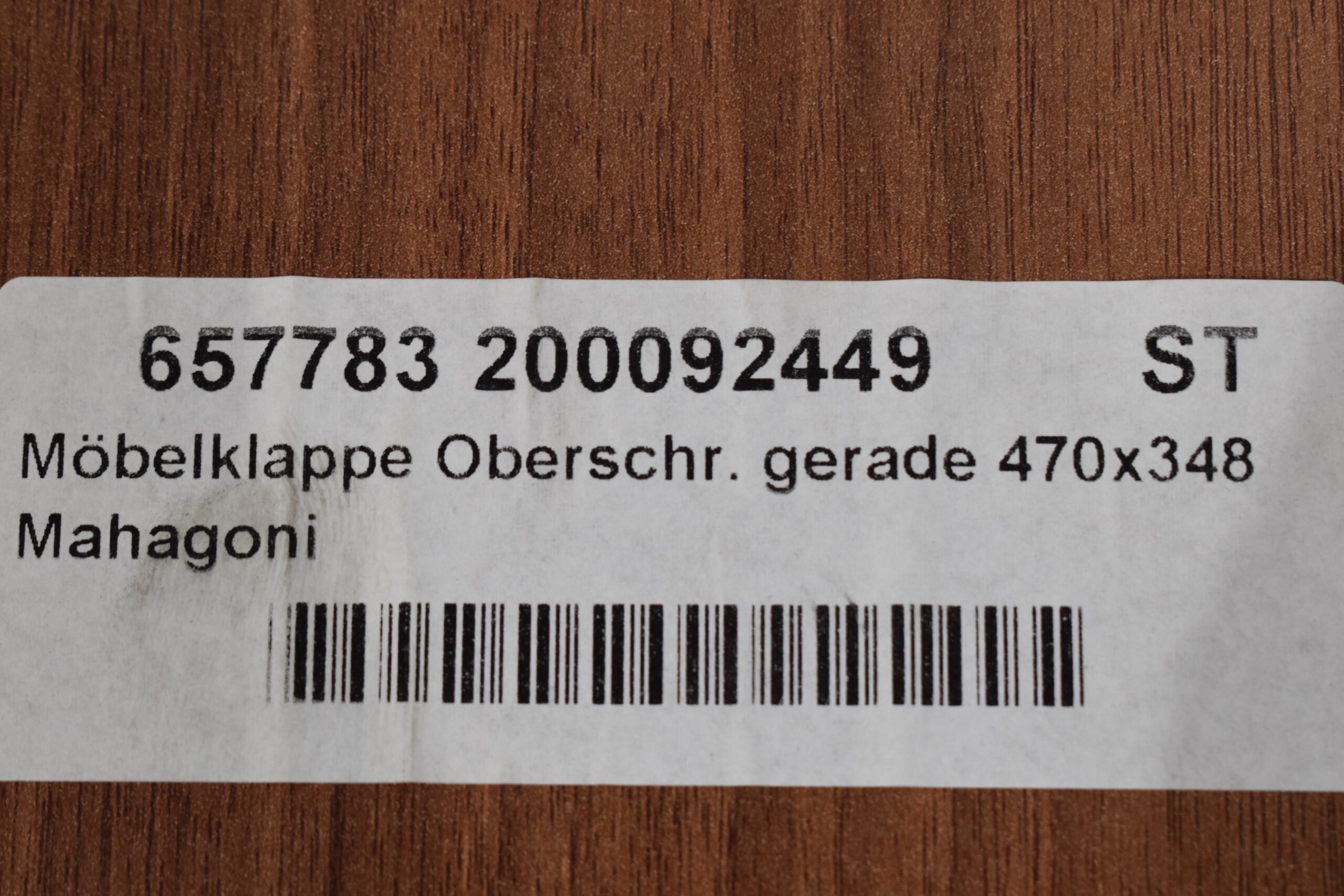 Möbelklappe Oberschrank Mahagoni Optik 470x348mm