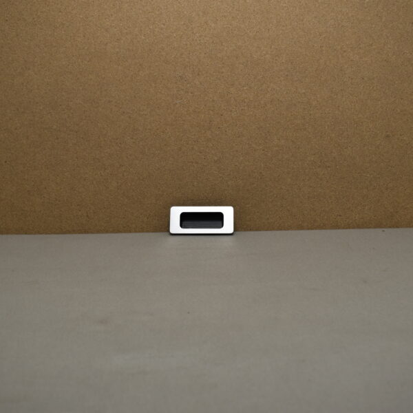 TROLA Muschelgriff 84x38x14mm silber/schwarz