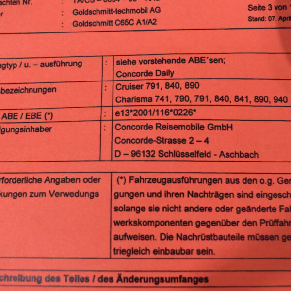 Spurverbreiterung für Ducato 230 Maxi Daily 10/14 und Mercedes Sprinter