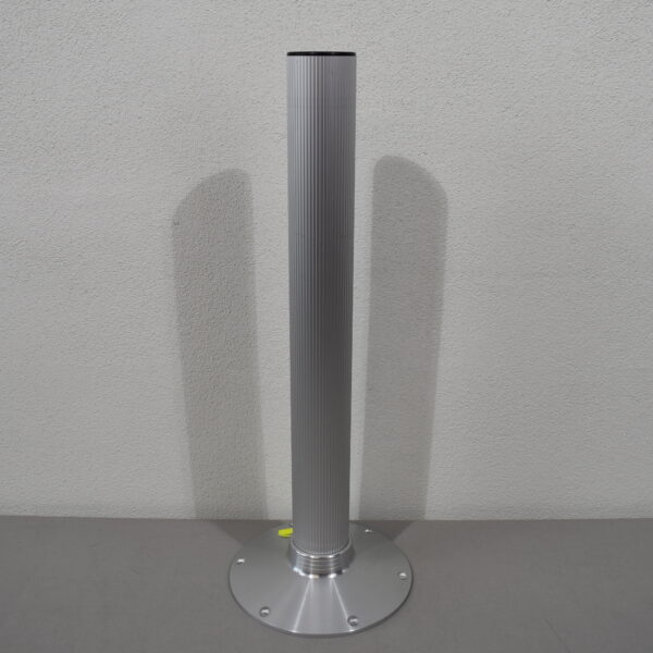 Tischfuß-Achsrohr mit Sockel 660mm grau