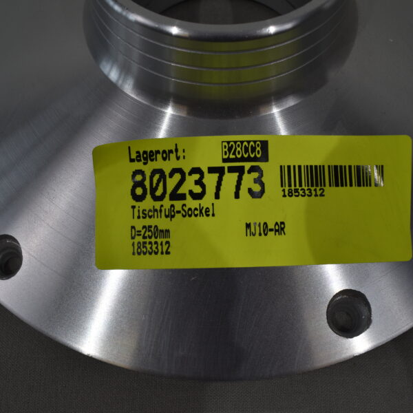 Tischfuß-Achsrohr mit Sockel 660mm grau