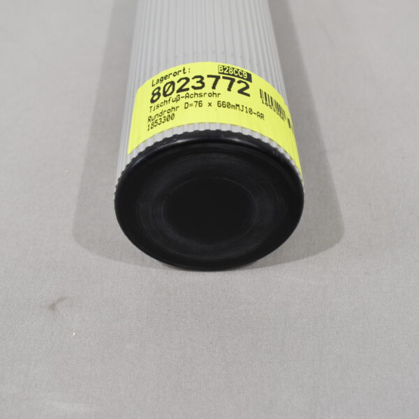 Tischfuß-Achsrohr mit Sockel 660mm grau