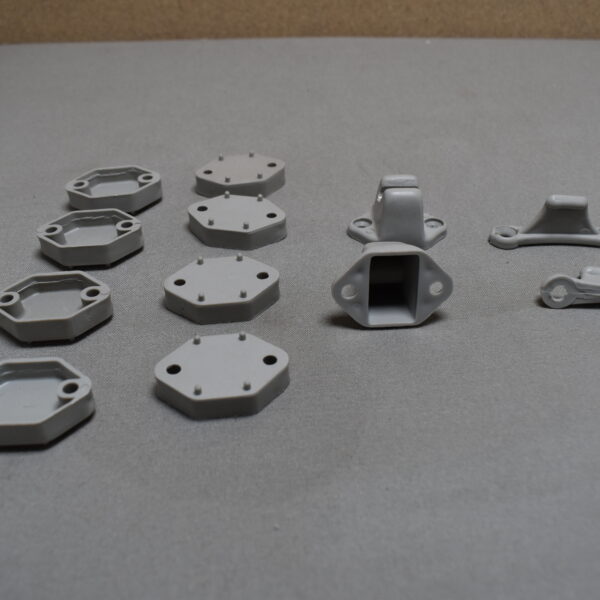 Türfeststeller grau 2er-Set; 8 Distanzplatten