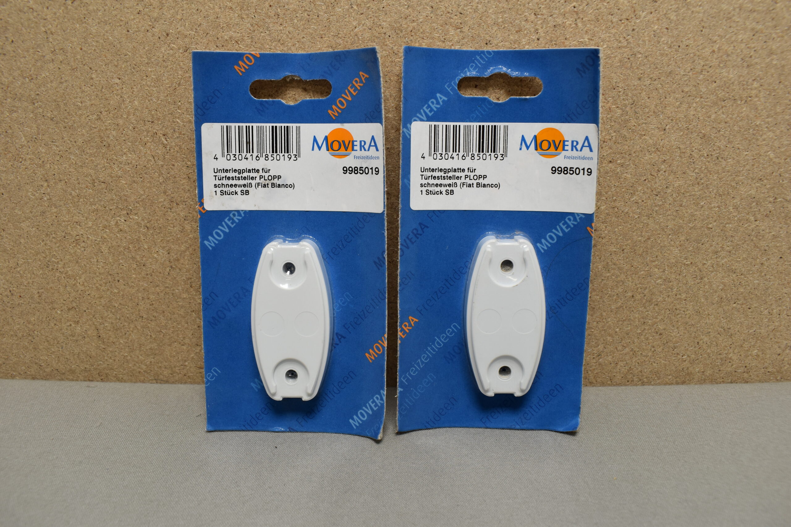 Unterlegplatte für Türfeststeller weiß 2er-Set