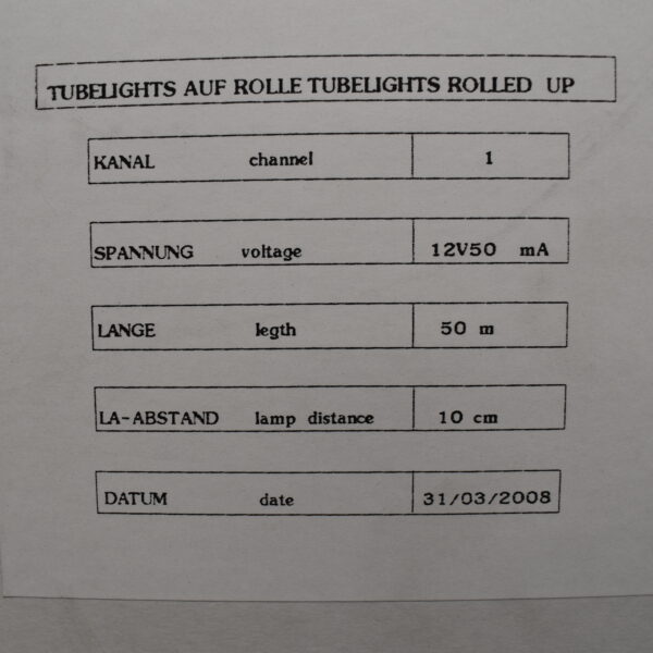 Röhrenlicht auf Rolle 12Volt