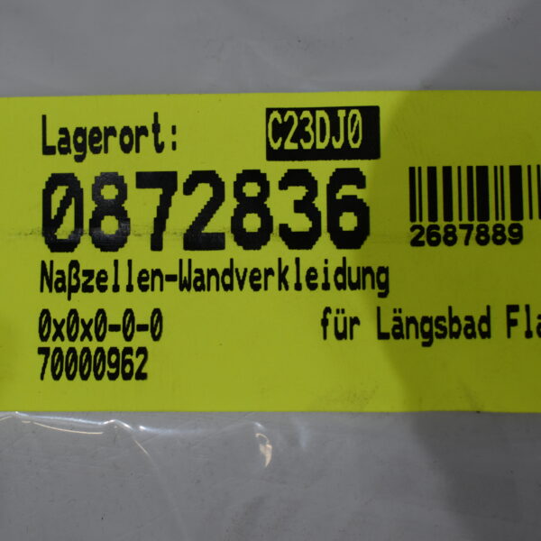 Naßzellen-Wandverkleidung für Längsbad Flair weiß