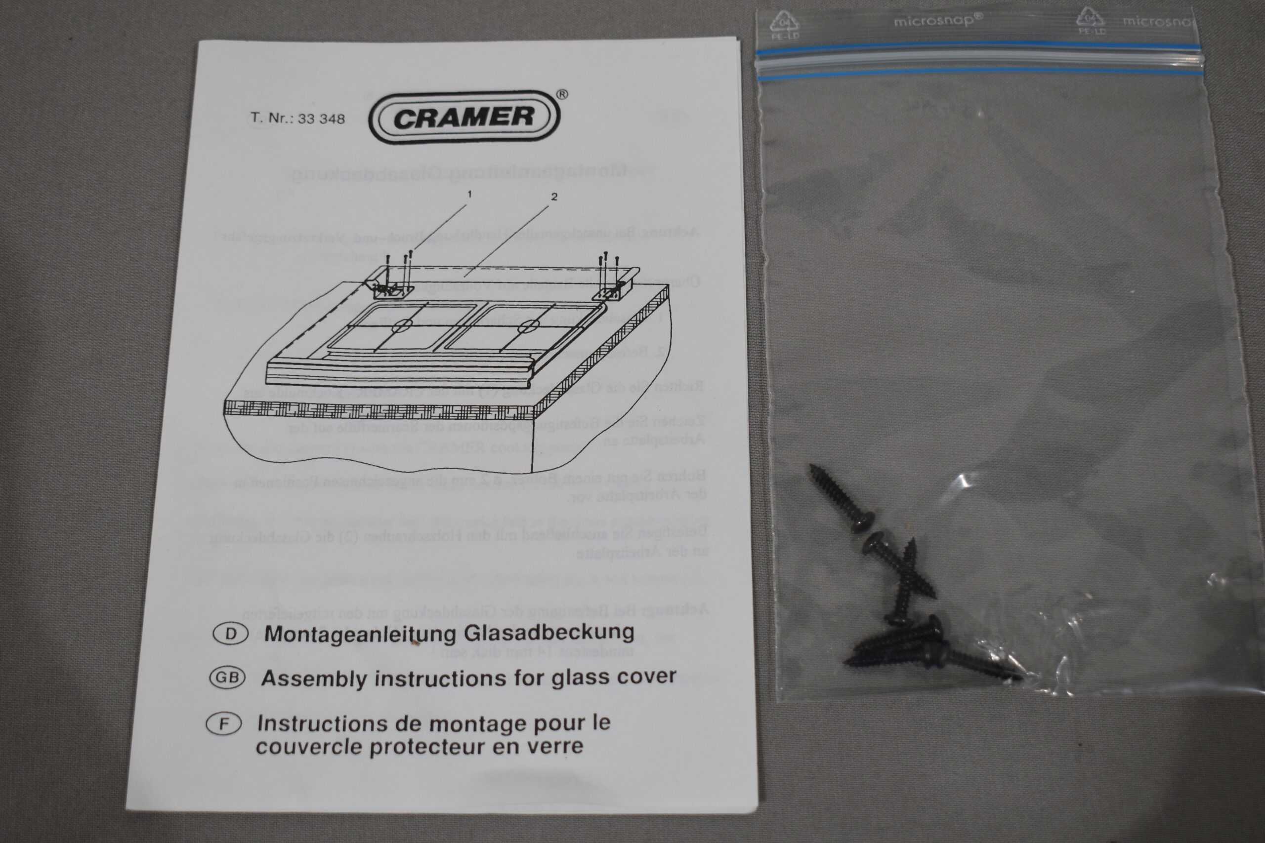 Cramer Glasabdeckung 460x370mm