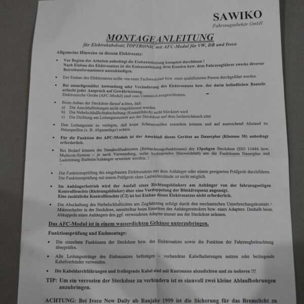 Jaeger Elektrokabelsatz für Anhängerkupplung 12Volt