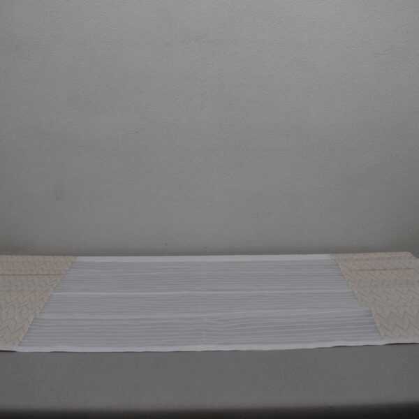 Seitenzug-Rollo-Satz Linos mit Bordüre weiß/beige