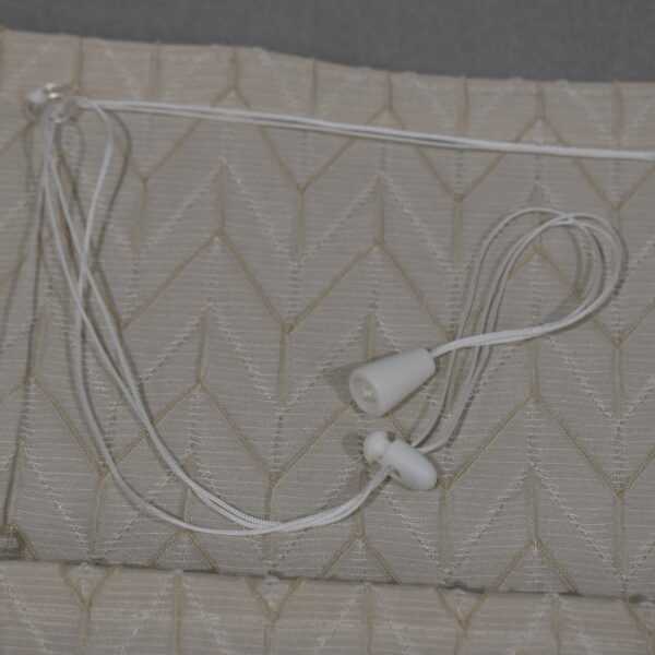 Seitenzug-Rollo-Satz Linos mit Bordüre weiß/beige