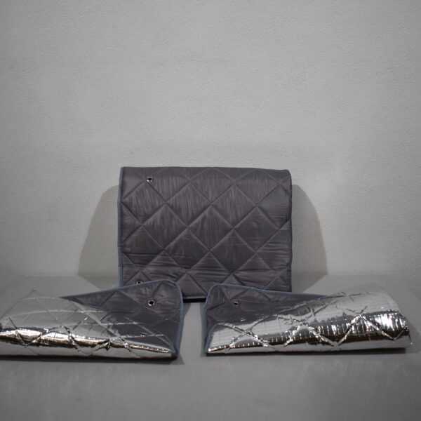 Fahrerhaus Winterisoliermatte 3-teilig grau