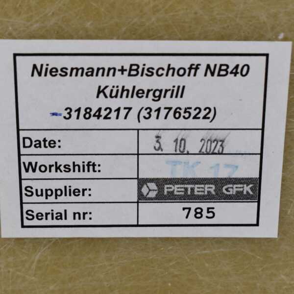 Kühlergrill für Niesmann und Bischoff Ismove 2021-2023 schwarz