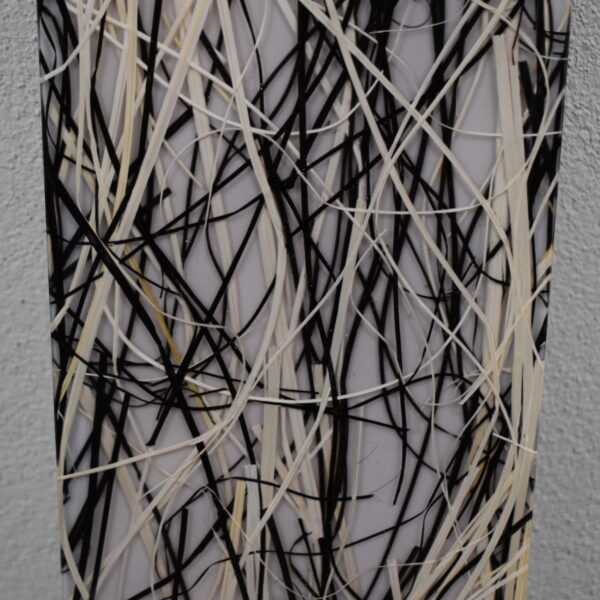 Panel in Grasoptik/Lampe 170x1655x25mm schwarz/weiß