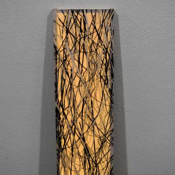 Panel in Grasoptik/Lampe 170x1655x25mm schwarz/weiß