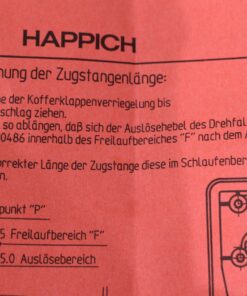 Happich Kofferklappenverriegelung