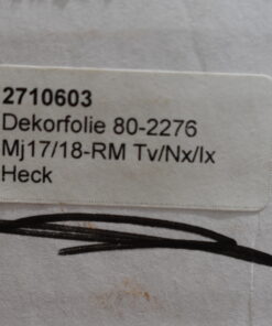 Dekorfolie 80-2276 Mj17/18-RM Tv/Nx/Ix Heck silber