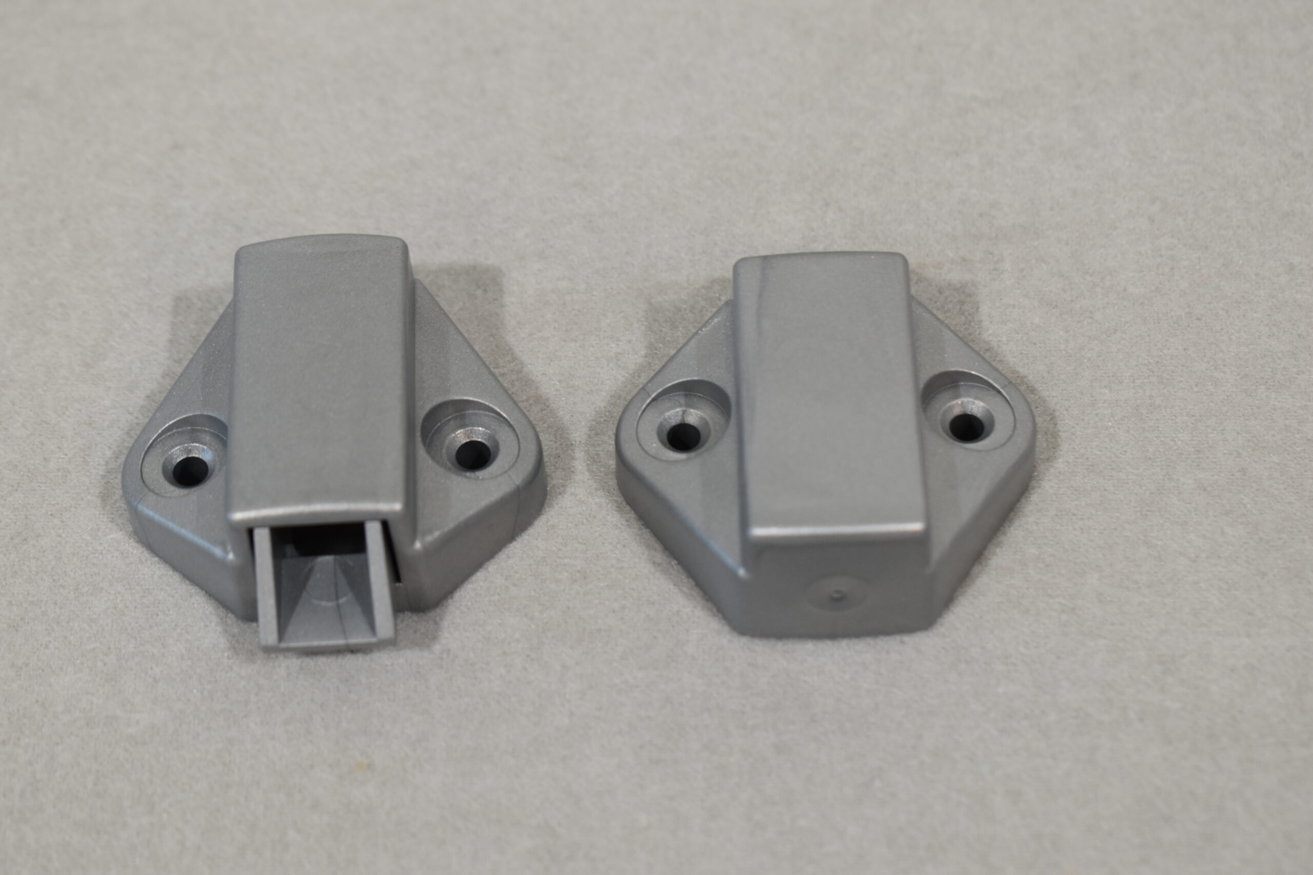 Schnappverschluss-Set silber Matt