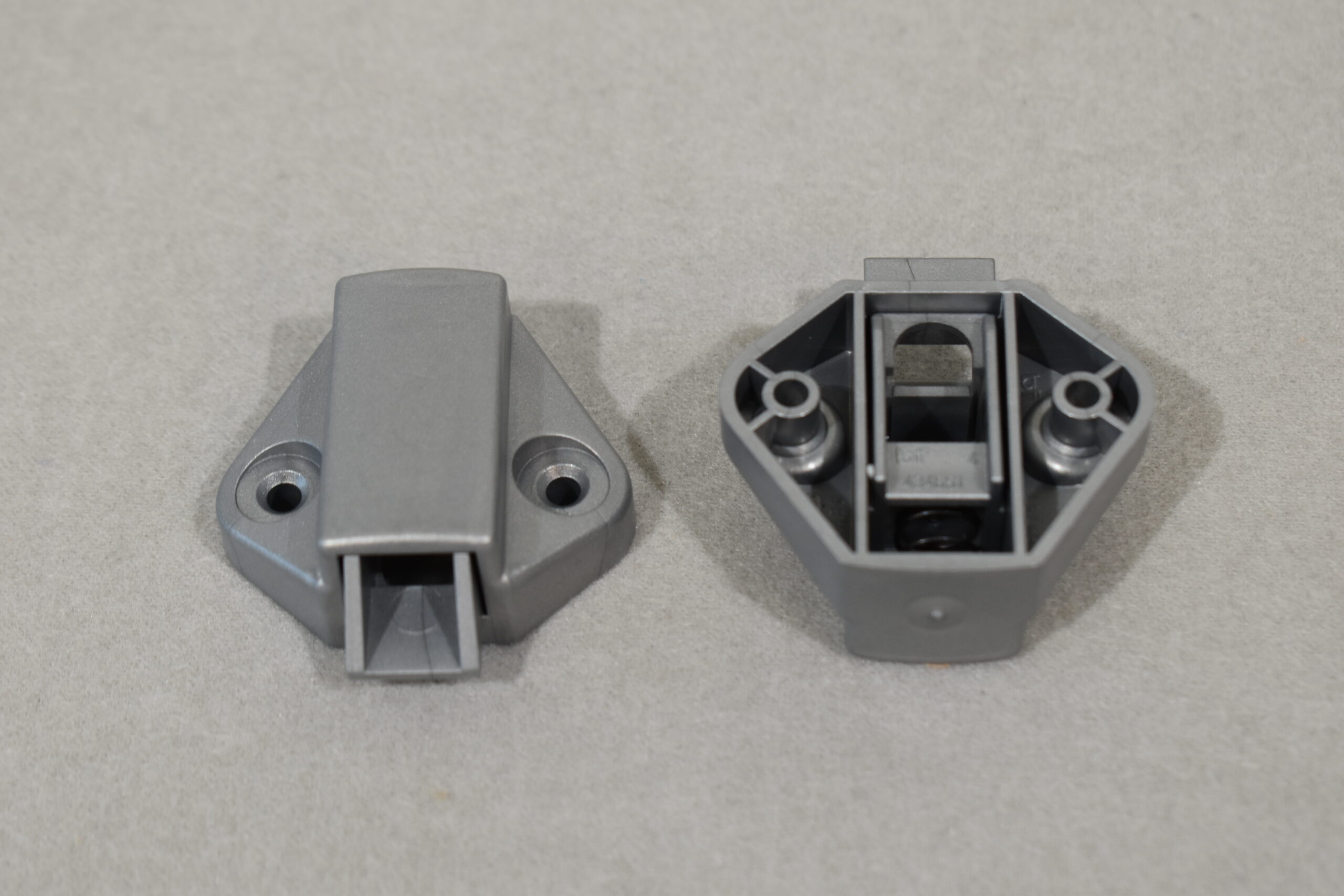 Schnappverschluss-Set silber Matt