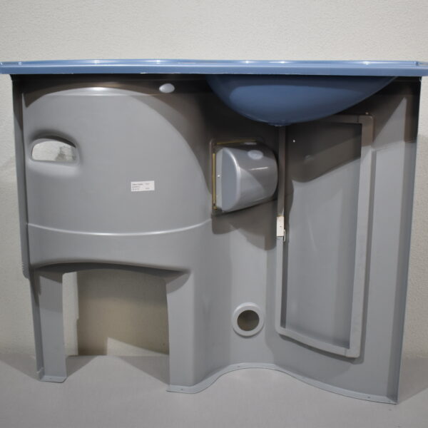 Galleno Plastica Waschtisch Waschbecken links; blau