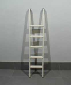 Hubbett-Einhängeleiter Holzoptik; weiß