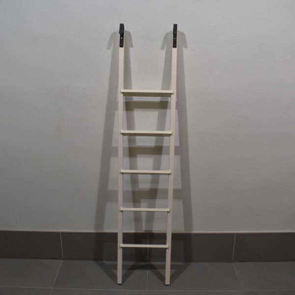 Hubbett-Einhängeleiter Holzoptik; weiß