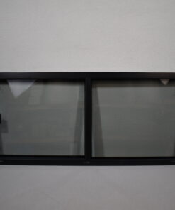 Mekuwa Echtglas Schiebefenster 1400x600mm; schwarz