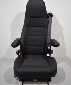 Aguti Fahrersitz Gis-Lounge F; schwarz (Kunstleder)/grau (Stoff)