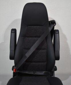 Aguti Fahrersitz Gis-Lounge F; schwarz (Kunstleder)/grau (Stoff)