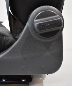 Aguti Fahrersitz Gis-Lounge F; schwarz (Kunstleder)/grau (Stoff)