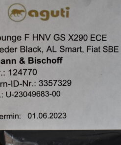 Aguti Fahrersitz Gis-Lounge F; schwarz (Kunstleder)/grau (Stoff)