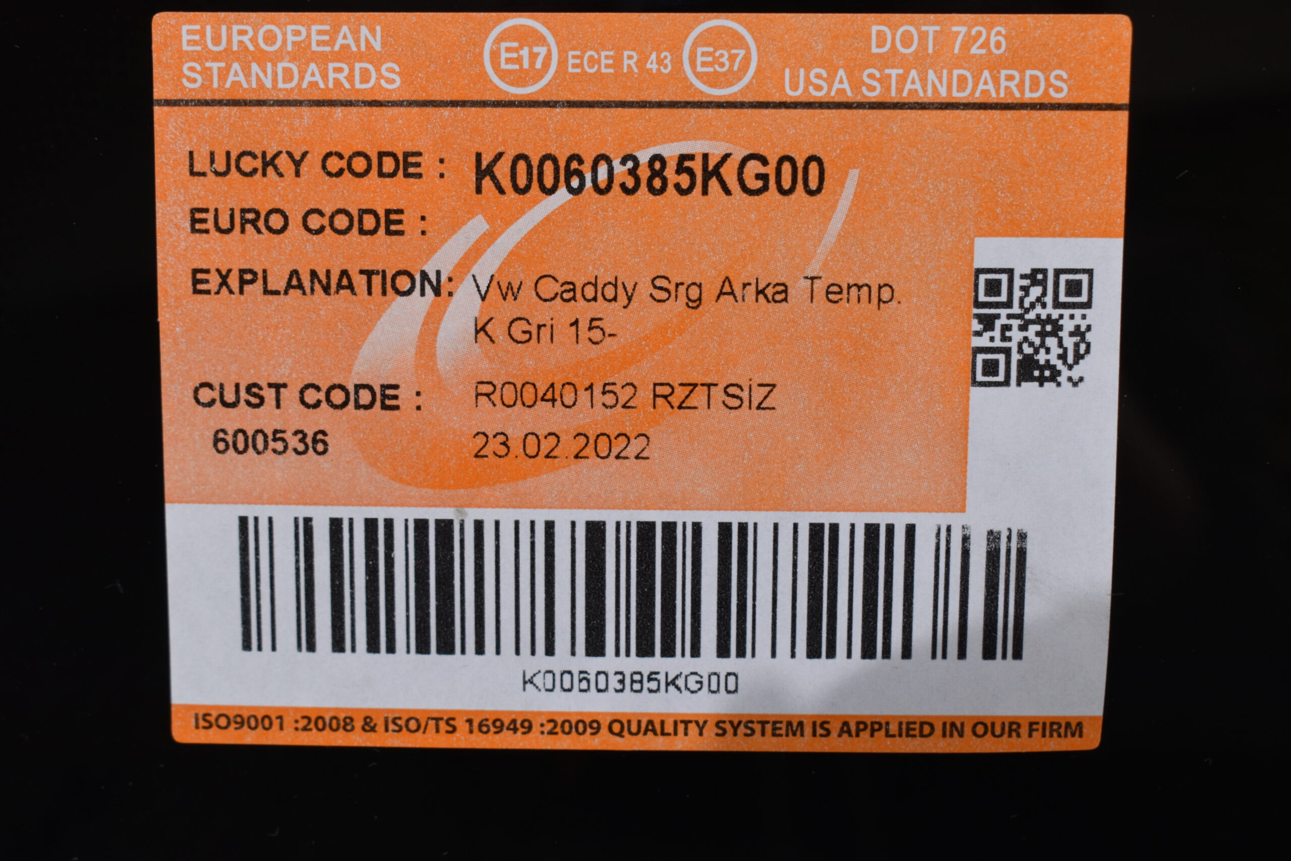 Carbest getöntes Heckglasfenster für VW Caddy Maxi