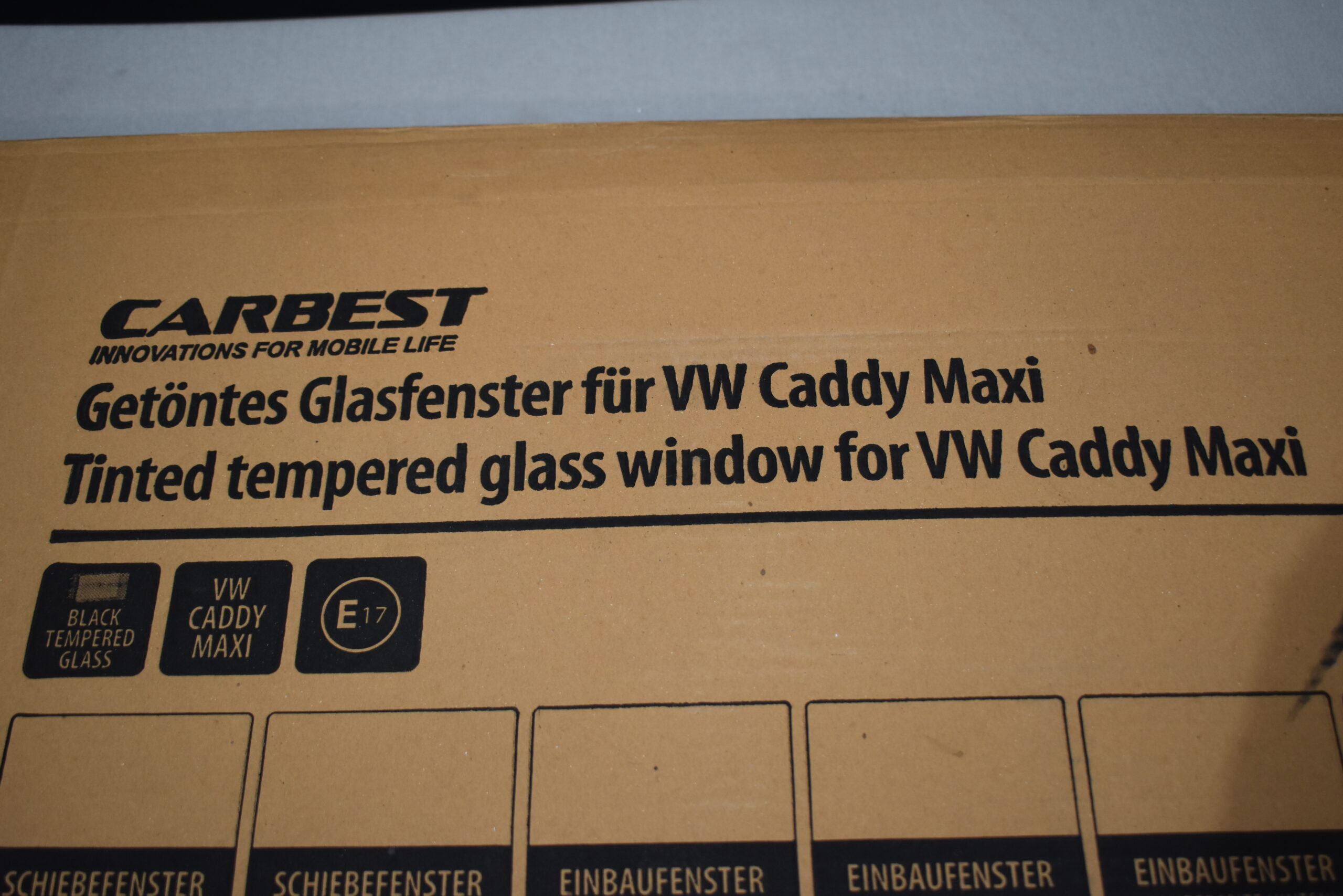 Carbest getöntes Heckglasfenster für VW Caddy Maxi
