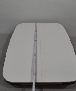 Tischplatte 39x870x640mm; weiß/dunkel braun