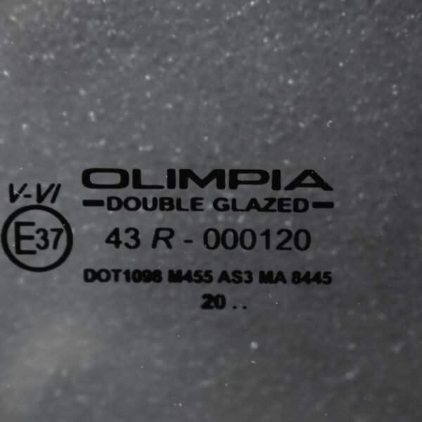 Olimpia Festglasscheibe; 1210x580mm; weiß