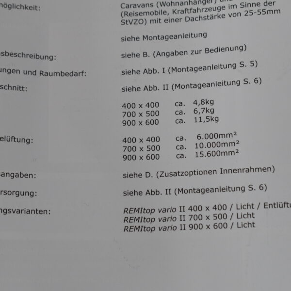 Remis Dachhaube 900x600mm