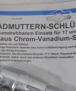 Radmutterschlüssel für 17 und 19mm Nuss