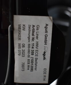 Aguti Fahrer und Beifahrersitz; schwarz/grau