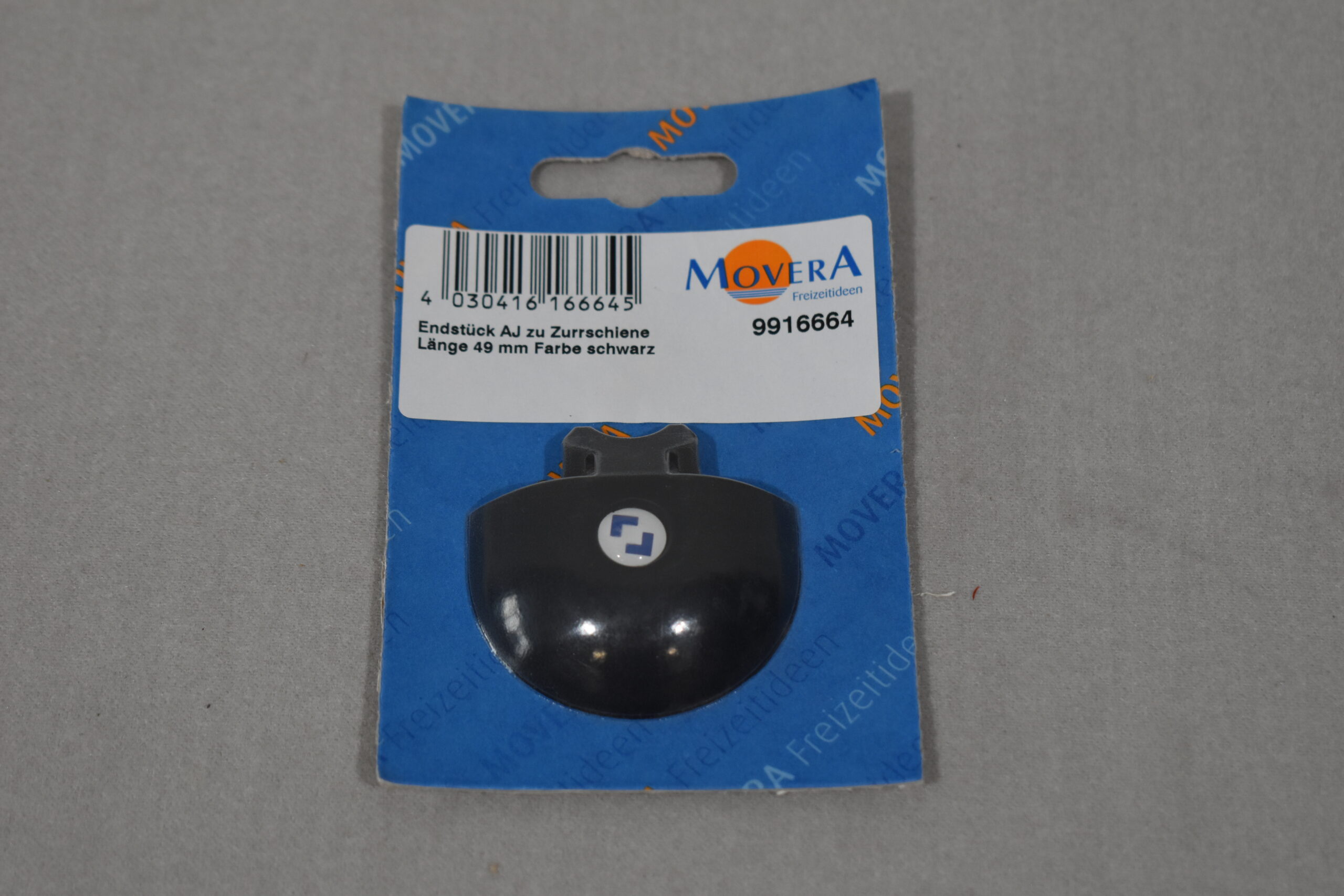 Endstück AJ zu Zurrschiene; halbrund; schwarz – Bild 2