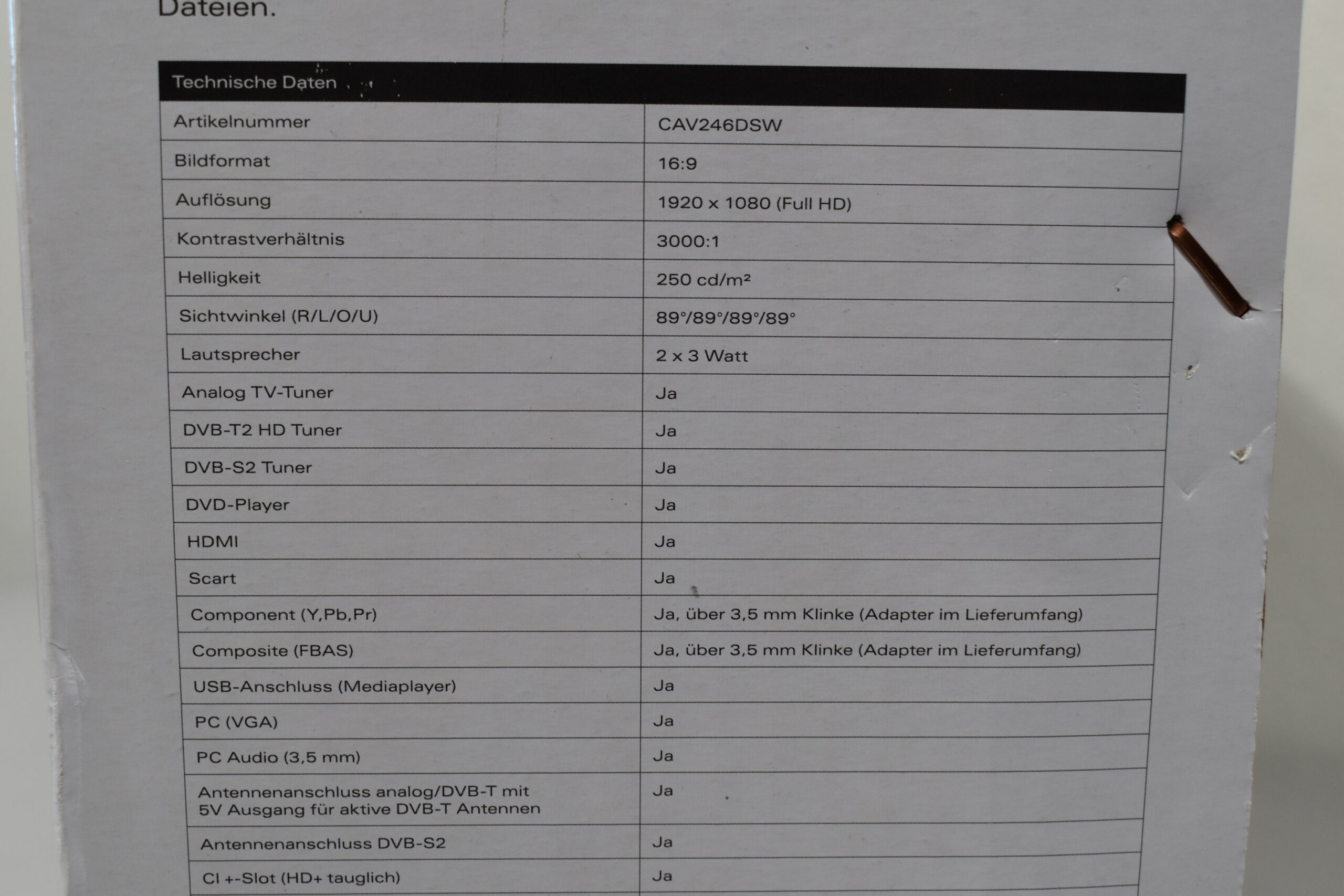 Caratec Vision Weitwinkel LED TV; 24 Zoll – Bild 17