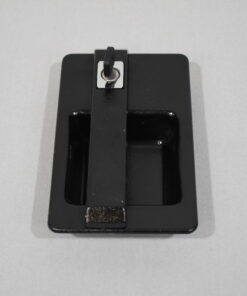 Alternative view of Metall Außengriff mit Schlüssel; schwarz