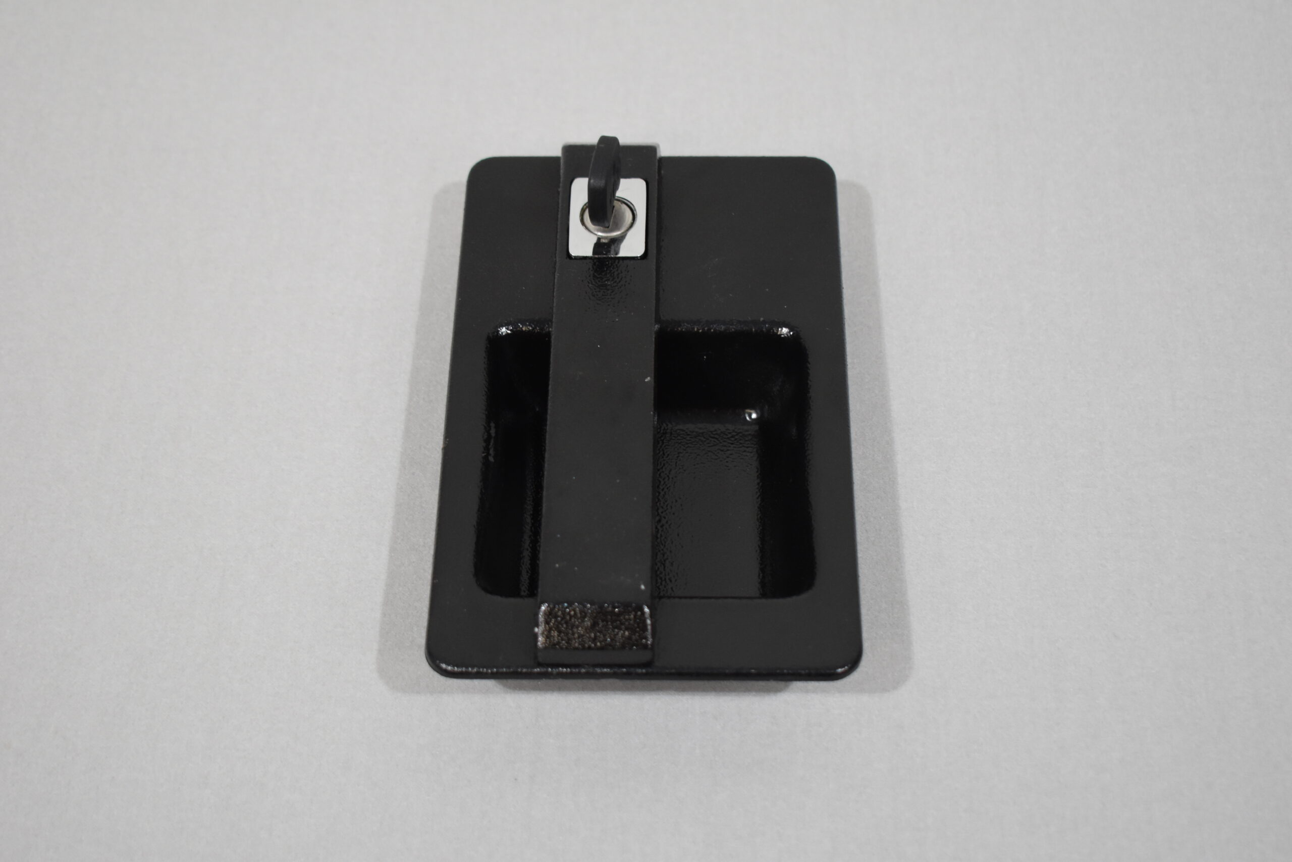 Metall Außengriff mit Schlüssel; schwarz – Bild 2