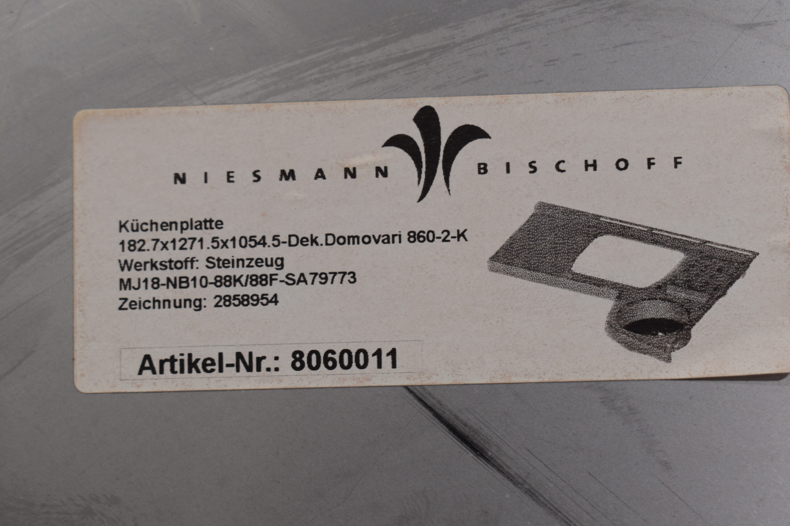 Niesmann und Bischoff Küchenplatte mit Spülbecken – Bild 11